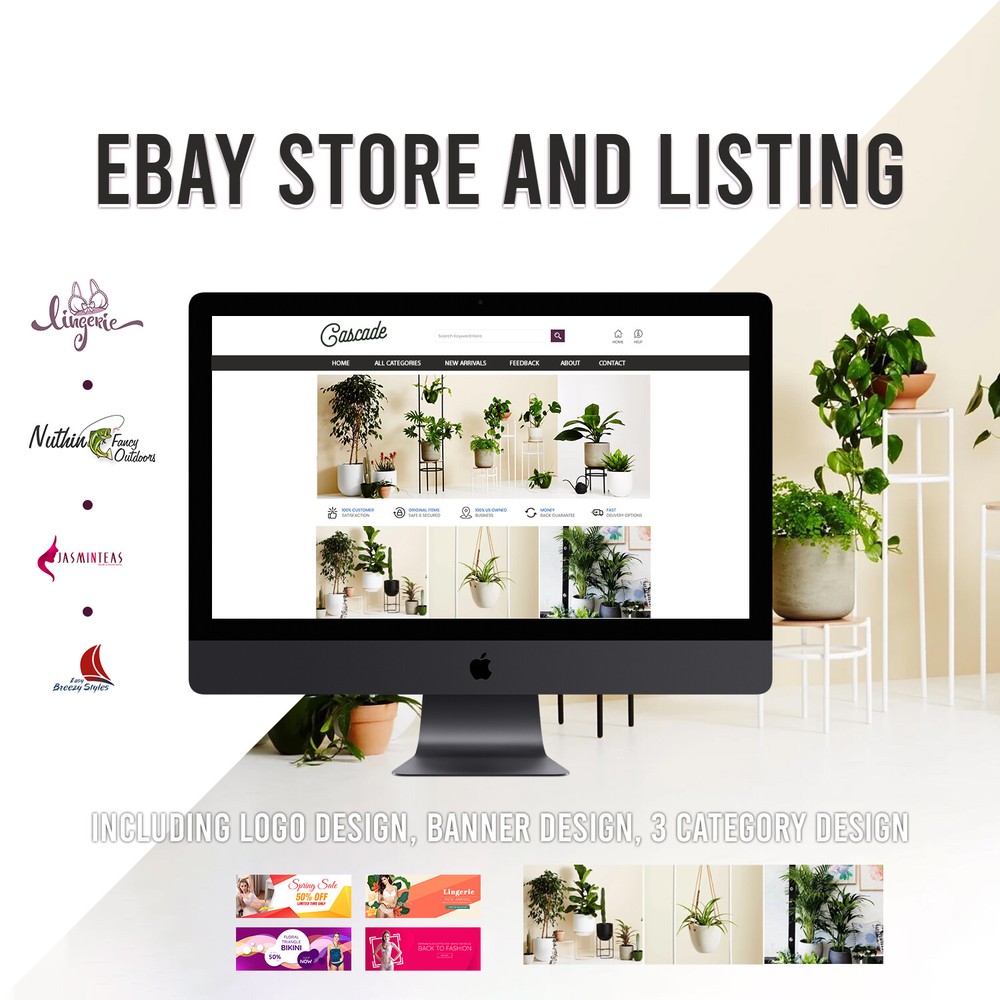 Ebay Template store Listing Auction Design Responsive Professional Html and LOGO