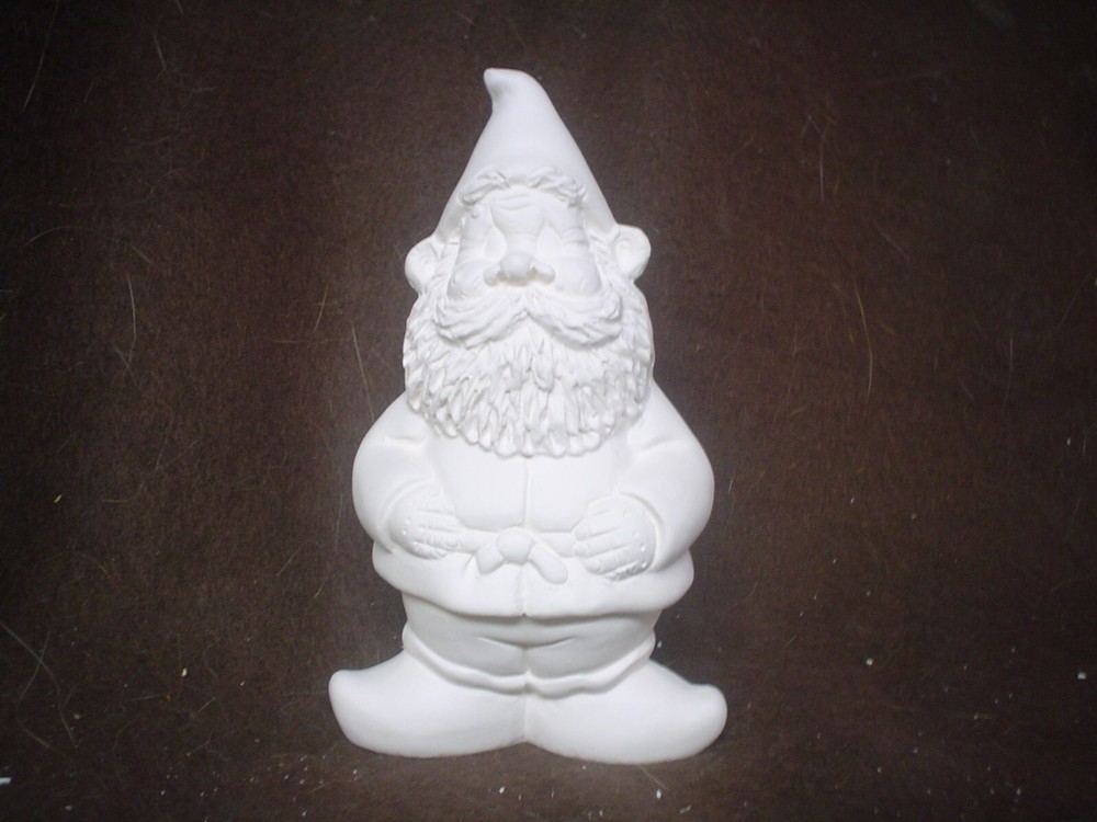 E621-Ceramic Bisque 5" Standing Gnome - Ready to Paint