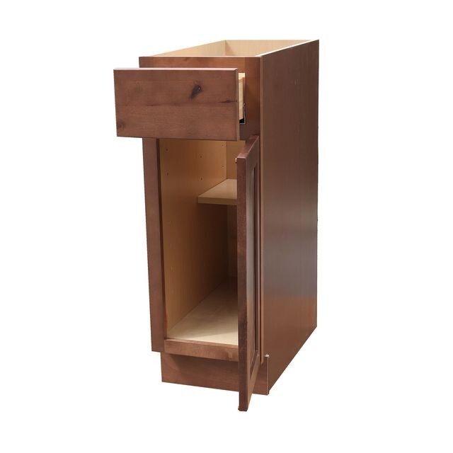 18" Rustic Walnut Shaker style base cabinet