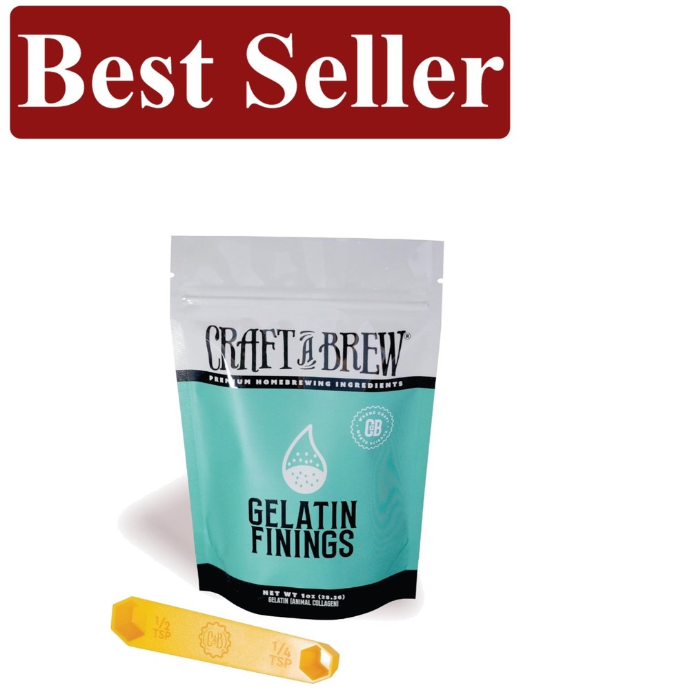 Achieve Crystal Clear Beverages with 1 oz Gelatin Finings for Homebrewing