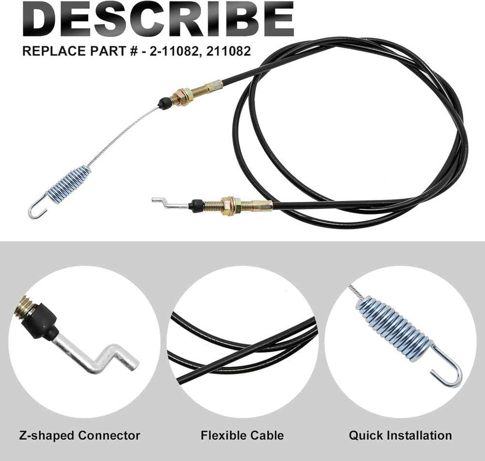 2-11082 Shift Cable 2-Pack 2-11082 Replacement for Trailmaster Trail Wagon TW400