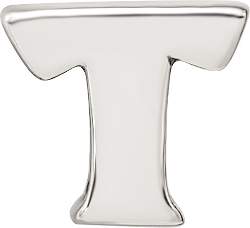 Silver Reflections Letter T Bead QRS468T