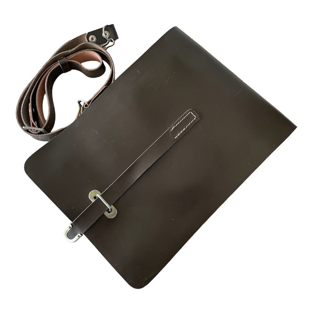 Vintage Dark Brown Soviet Russian Army Sergeant Messenger Document Bag