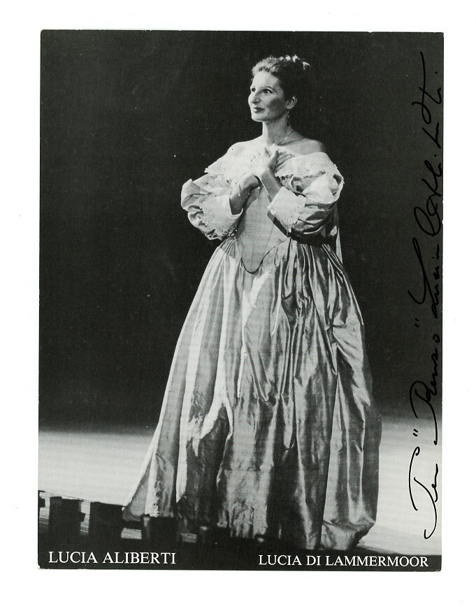 LUCIA ALIBERTI signed OPERA photo SOPRANO