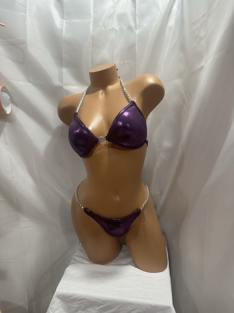 competition bikini suit PURPLE 34B CUP SIZE SMALL