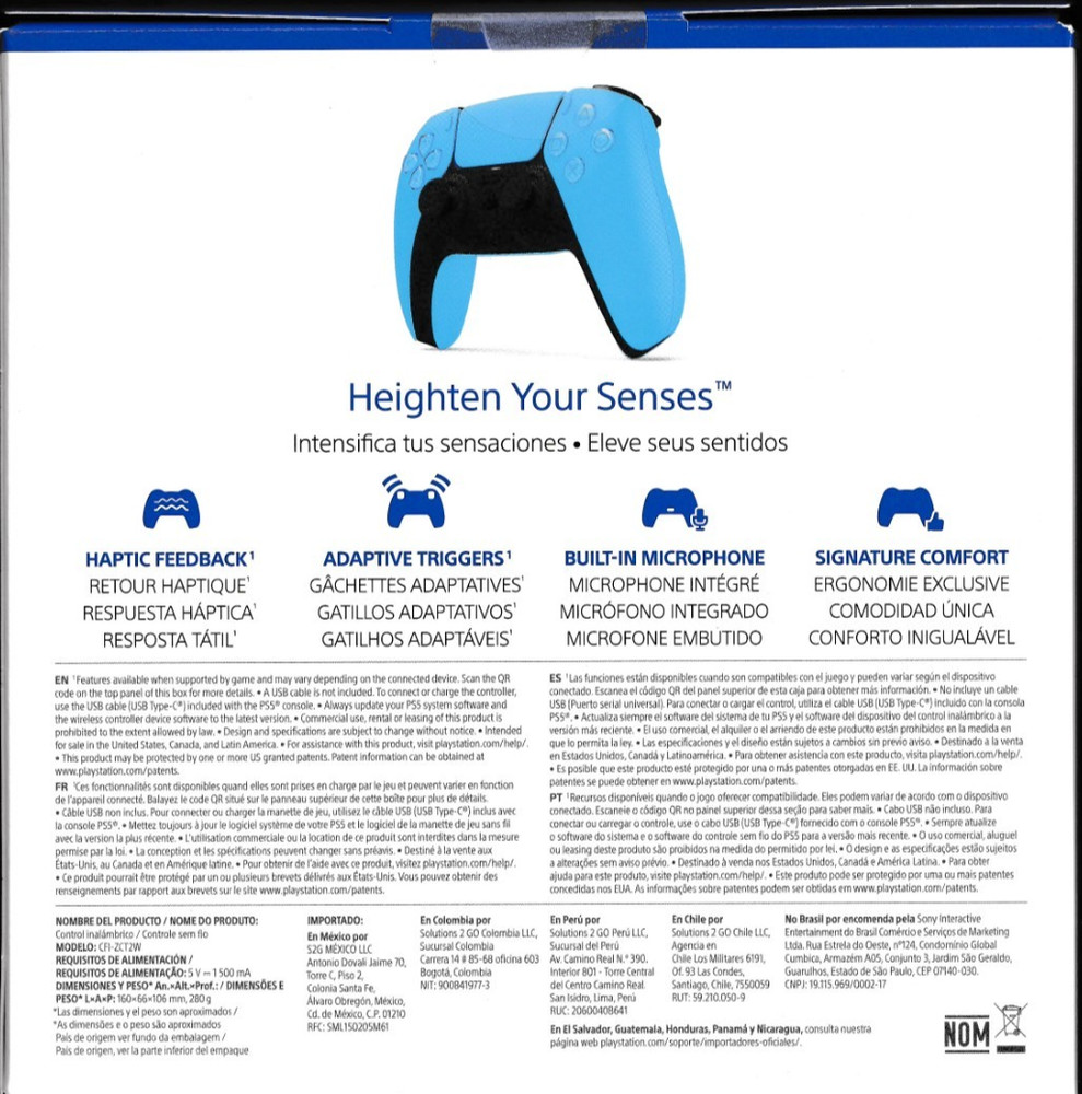 New PlayStation DualSense Wireless Controller, Color - Starlight Blue