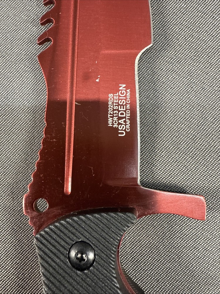 Wartech Red Huntsman Blade w/ Sheath HWT202RDS