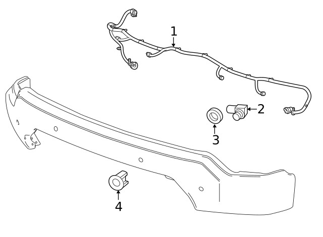 Genuine GM Park Sensor Bracket 84590527