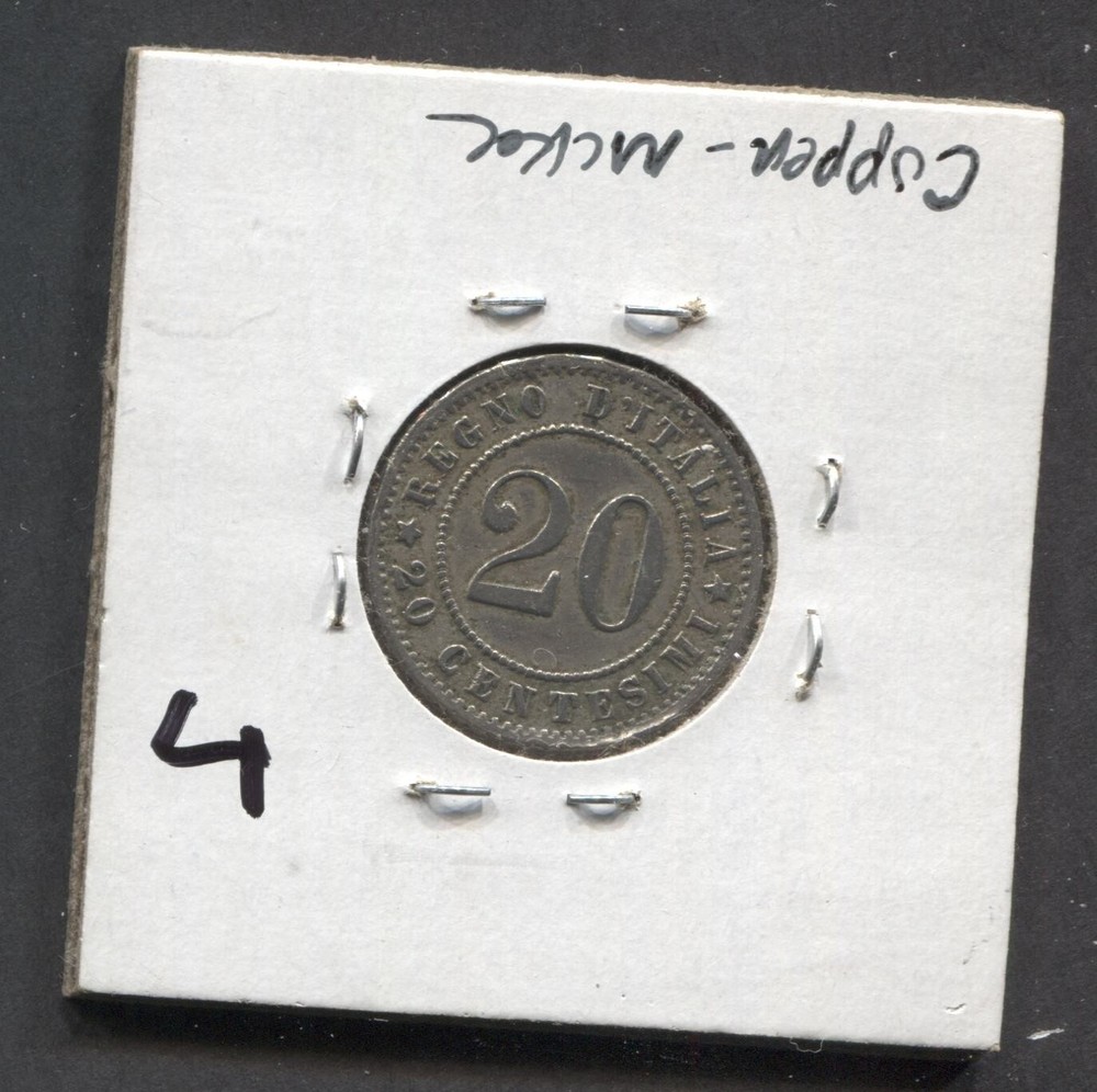 1894-Italy-VF-20 Centesimi