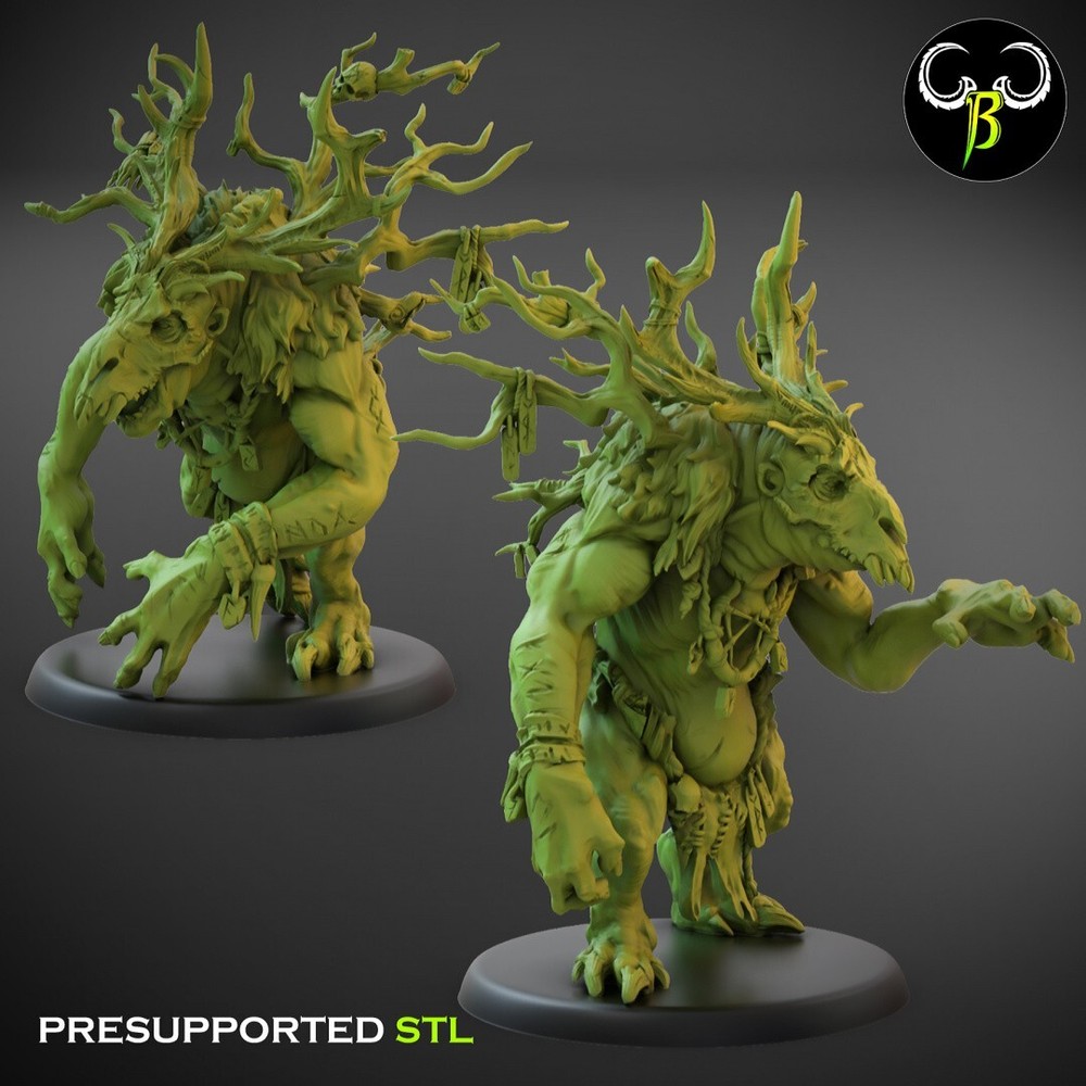 2 Wendigore, Monstrous Creatures 3D Printed ClayBeastCreation