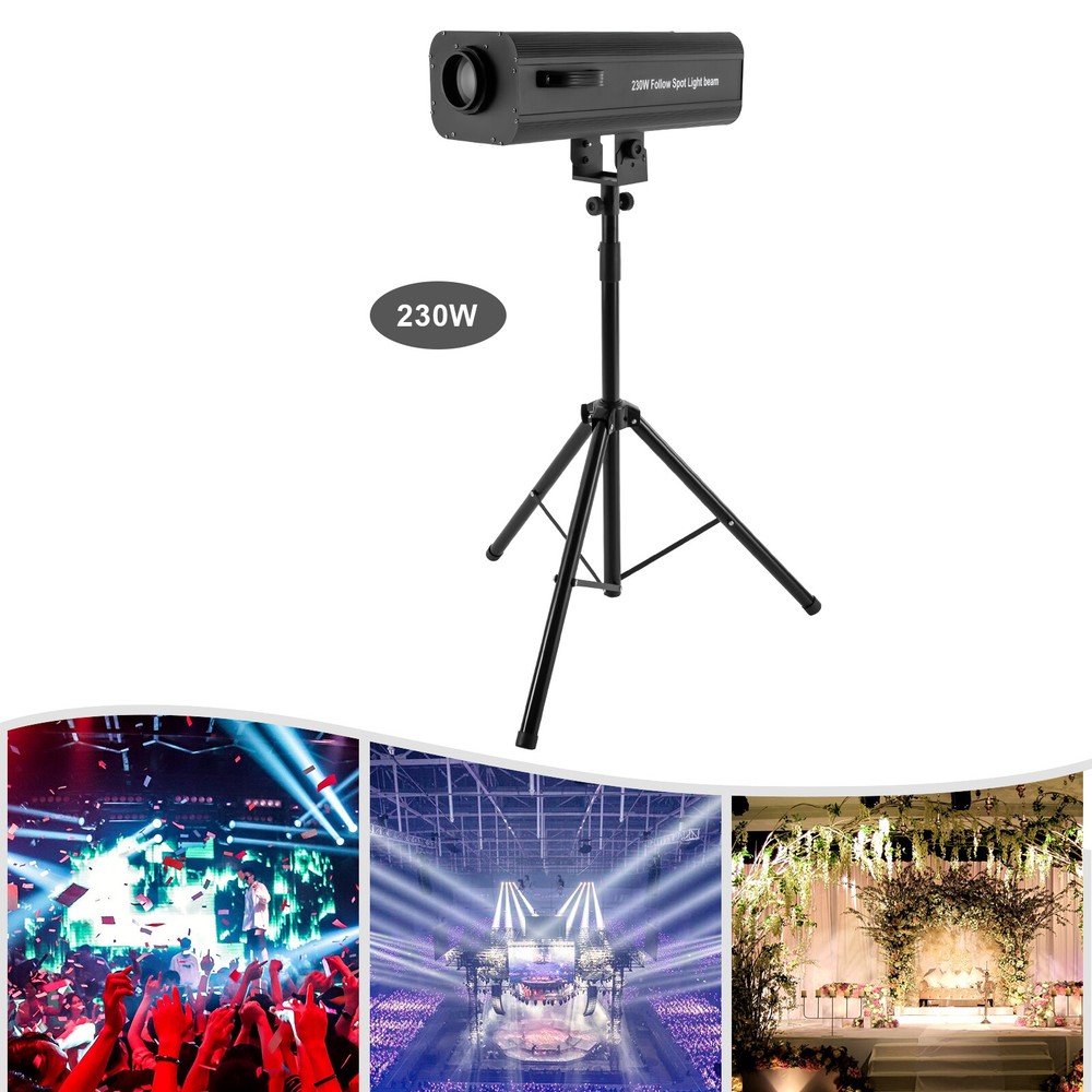 230W LED Follow Spot Light Spotlight Stage Light Adjustable Manual Control