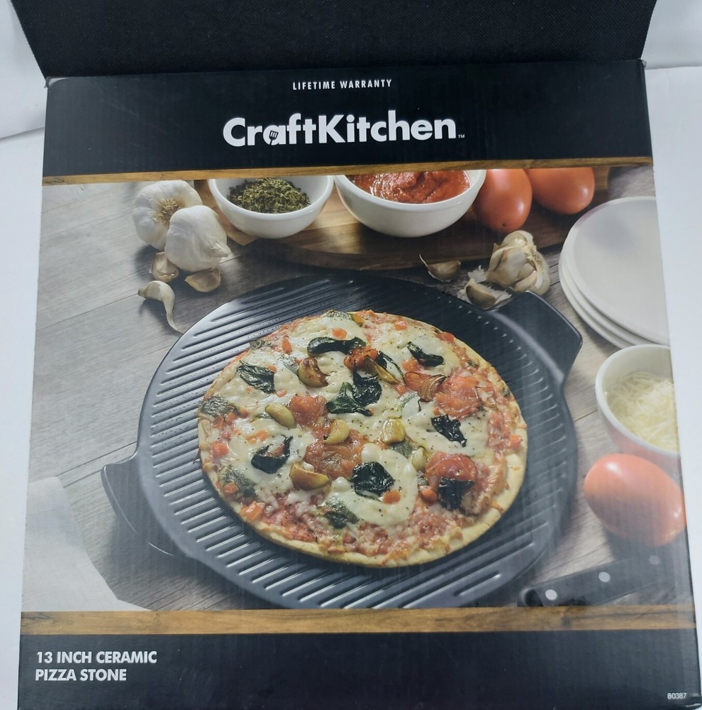 NEW - CRAFT KITCHEN 13" CERAMIC PIZZA STONE