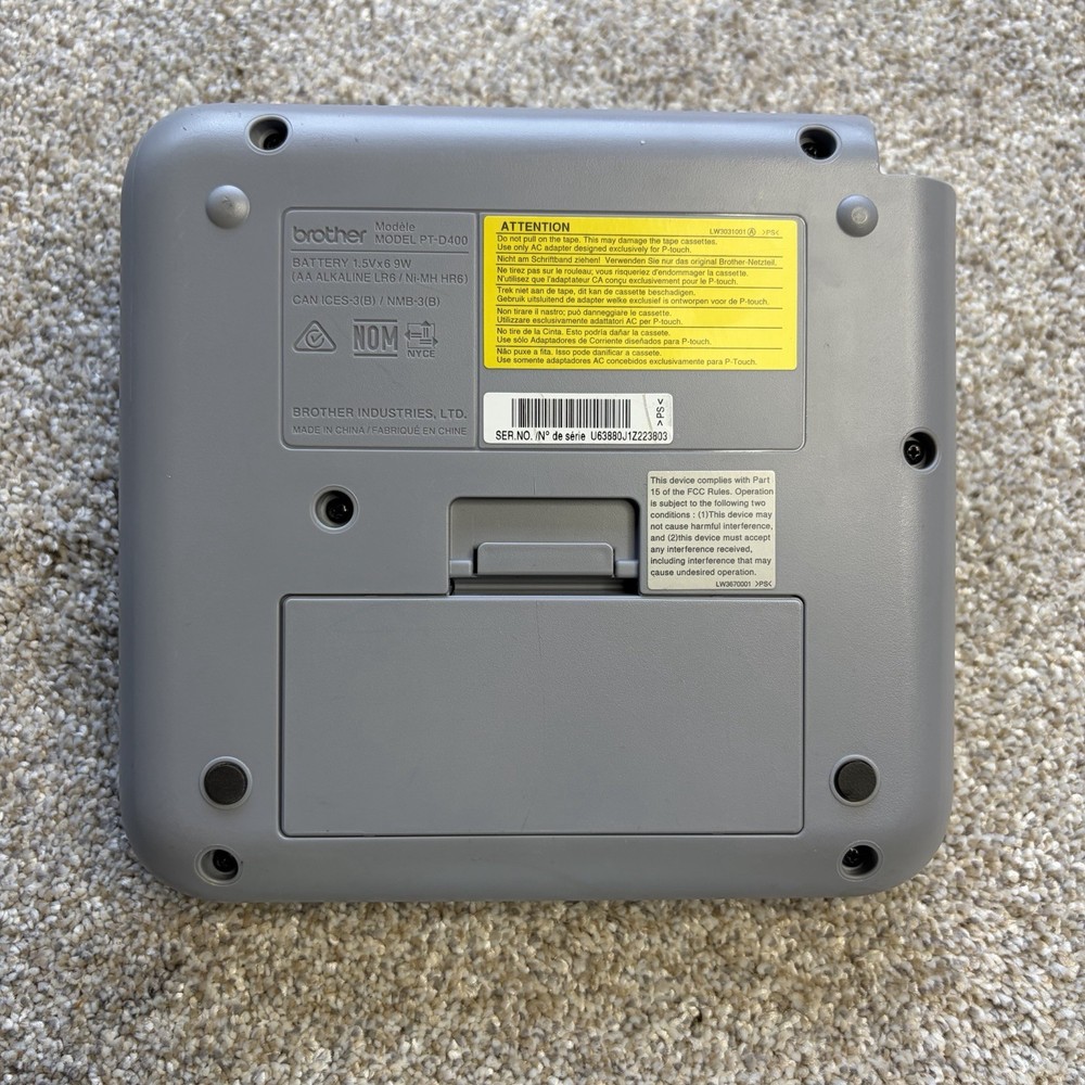 Brother Pt-d400 Label Maker Pt400d Versatile Compact