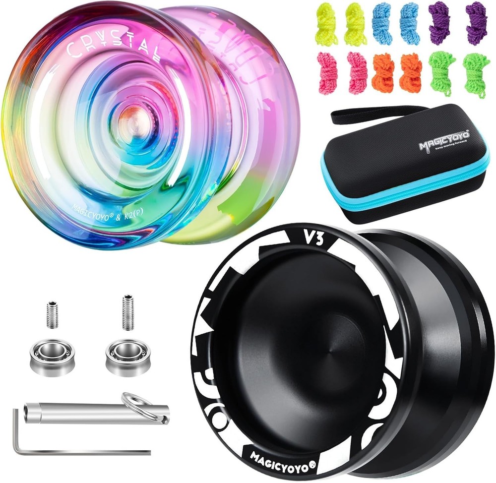 Ultimate Yoyo Experience: 2-Pack V3 and K2 with 12 Strings & Storage Case