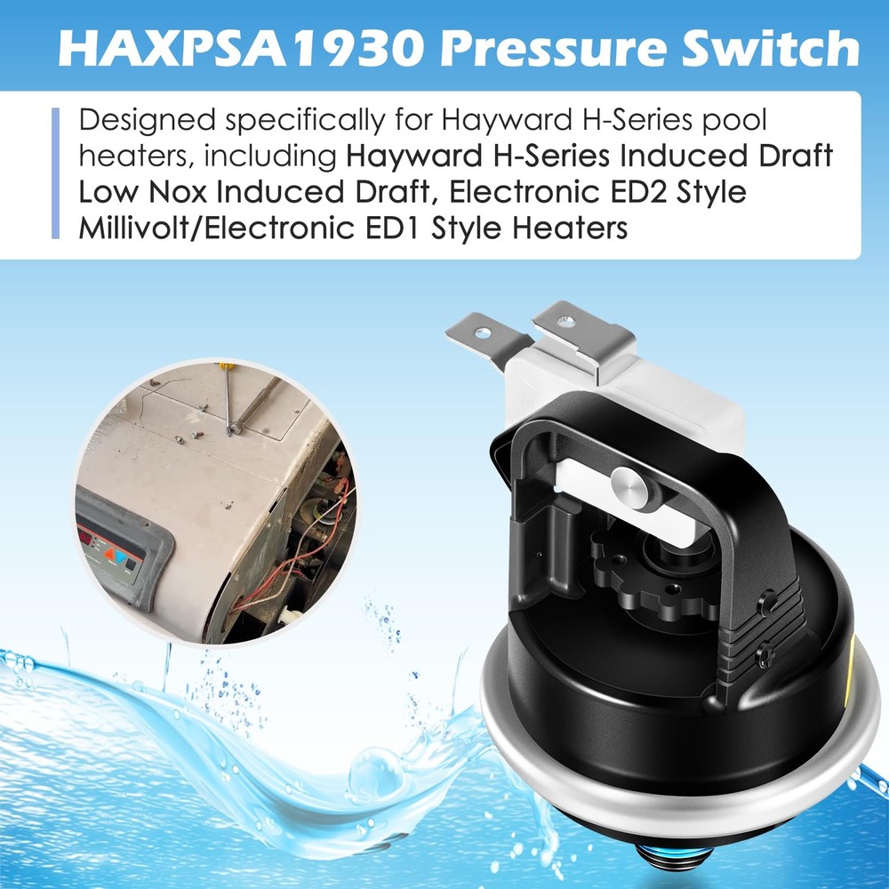 HAXPSA1930 Water Pressure Switch Assembly For Hayward H Series IDL ED1 ED2 Heate
