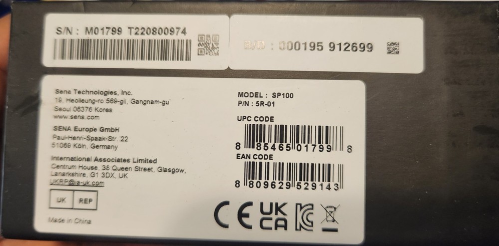 Sena 5R Communication System - Bluetooth