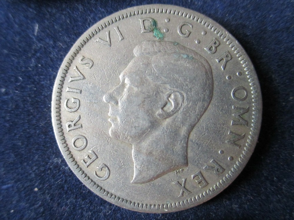 British HALF CROWN coin, circulated, 1950