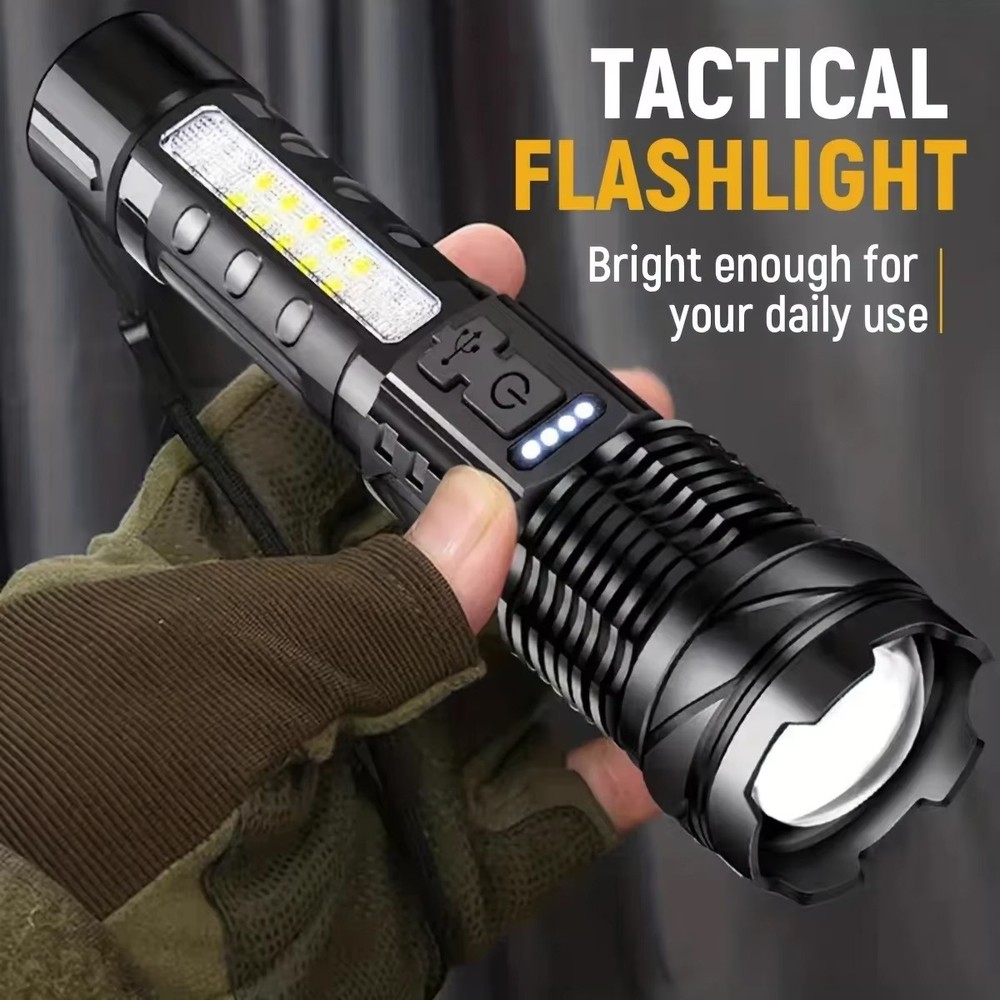 99000000LM Super Bright LED COB Tactical Flashlight USB Rechargeable Work Light