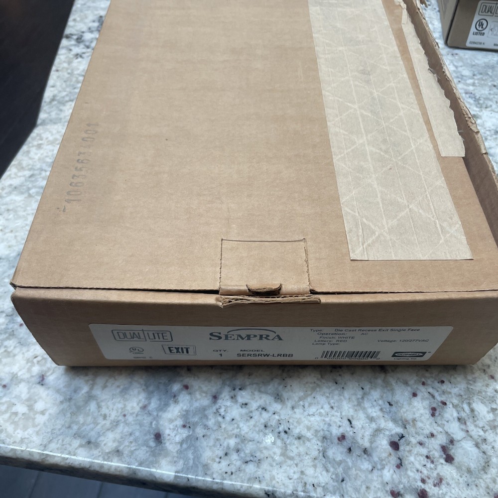 DUAL LITE SERSRW-LRBB DIE CAST RECESS EXIT SINGLE FACE RED