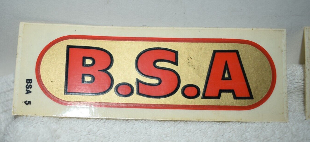 BSA C15 Trials Fuel Tank Emblems (PAIR) NOS HR1