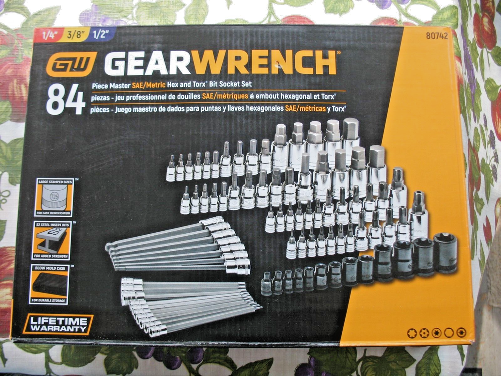 NEW EMPTY Gearwrench 84 pc Hex and Torx Bit Socket Case *EMPTY CASE* 80742