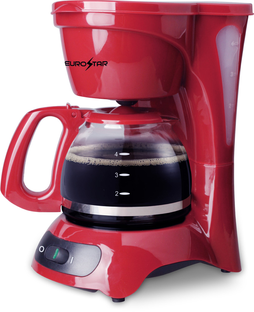 EUROSTAR 4-Cup Coffeemaker (RED)
