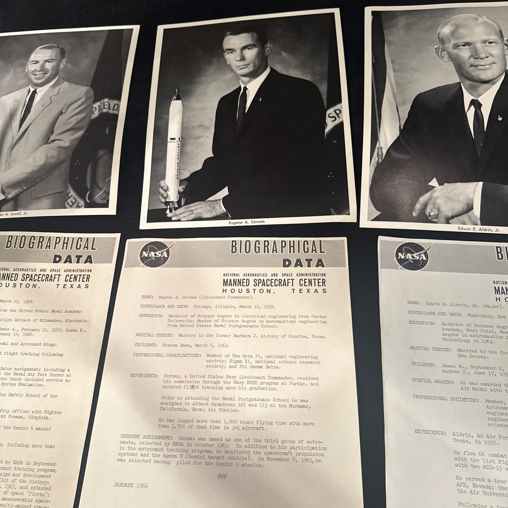 Gemini wasp astronaut’s biographical data Photos biography 1966 Nasa