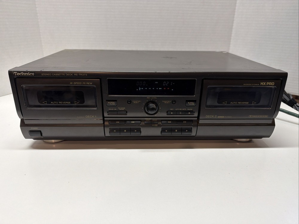 Technics RS-TR373 Dual Cassette Deck Auto Reverse Deck 2 Works, Deck 1 Doesn’t