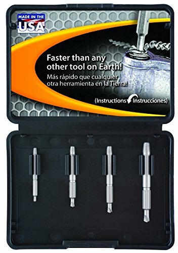 Micro Grabit Broken Bolt Extractor Kit - Two-step Drill Bit Screw 4 pc
