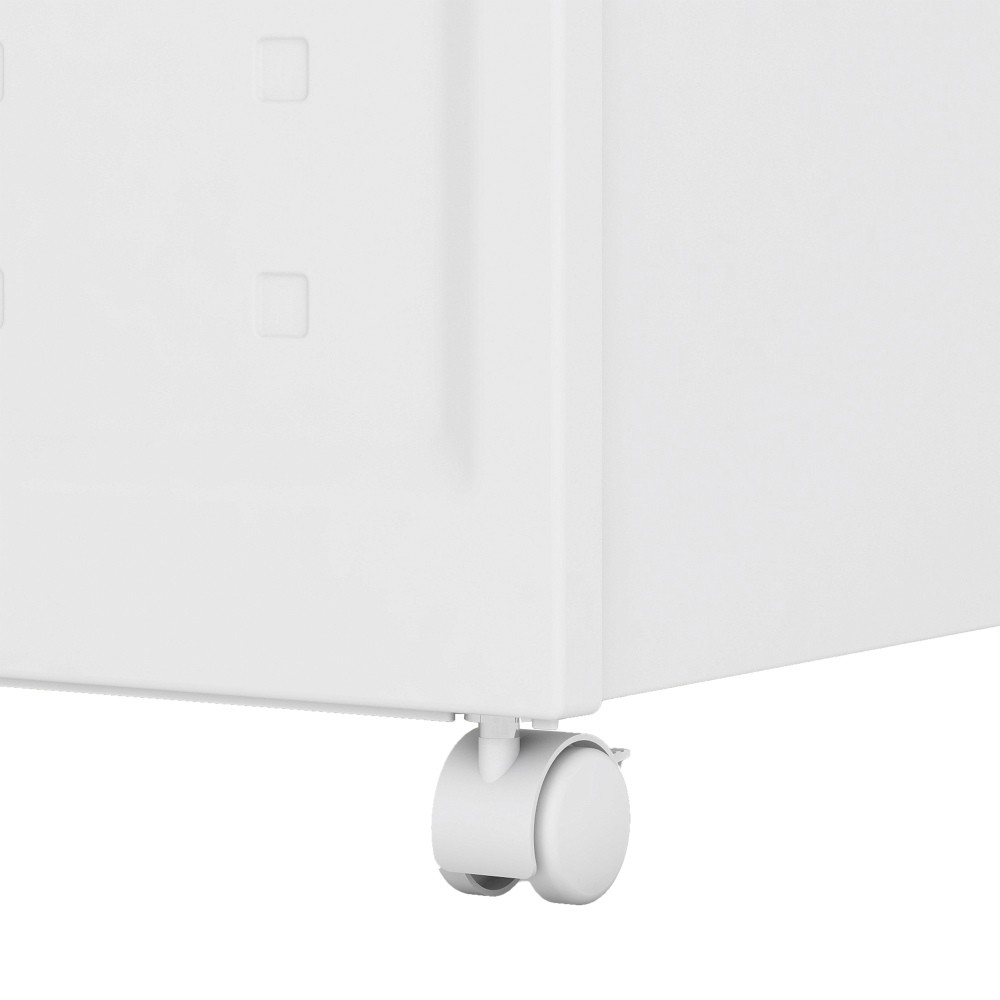 Set of 2 Stackable Rolling Storage File Boxes,Portable Office/Home Organizer