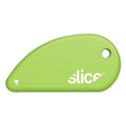 slice Safety Cutters, Fixed, 0.1" Ceramic Blade, 2.4" Plastic Handle, Green