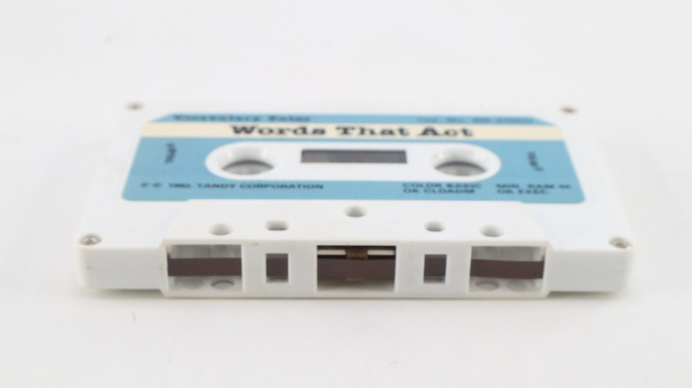 Words That Act & About Things Computer Program Cassette Radio Shack TRS-80 Tandy
