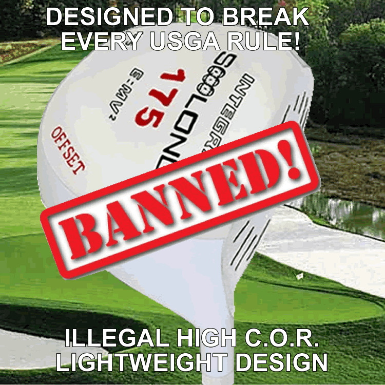 SLICE KILLER OFFSET ANTI-SLICE ILLEGAL DISTANCE NON-CONFORMING DRIVER PGA SHAFT