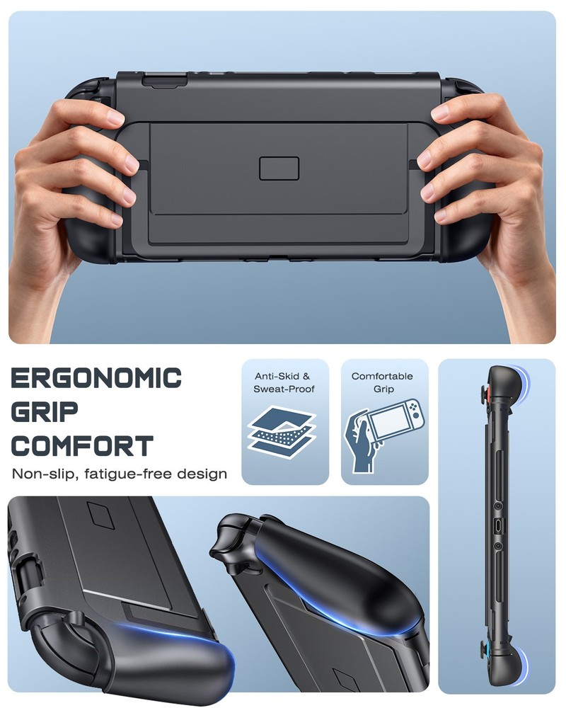 for Nintendo Switch 2 2025 Console Ergonomic Grip Dockable Protective Case