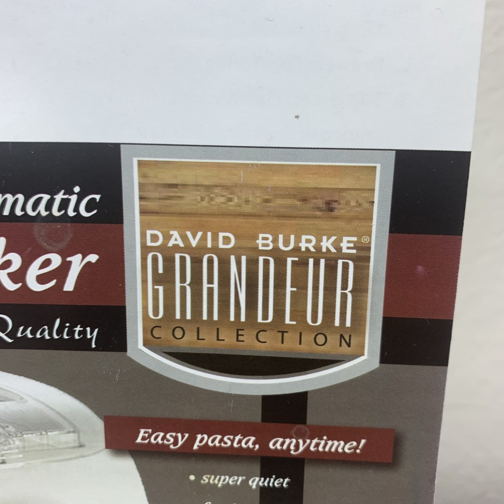 Automatic Pasta Maker Machine David Burke - Parts: Manual Booklet