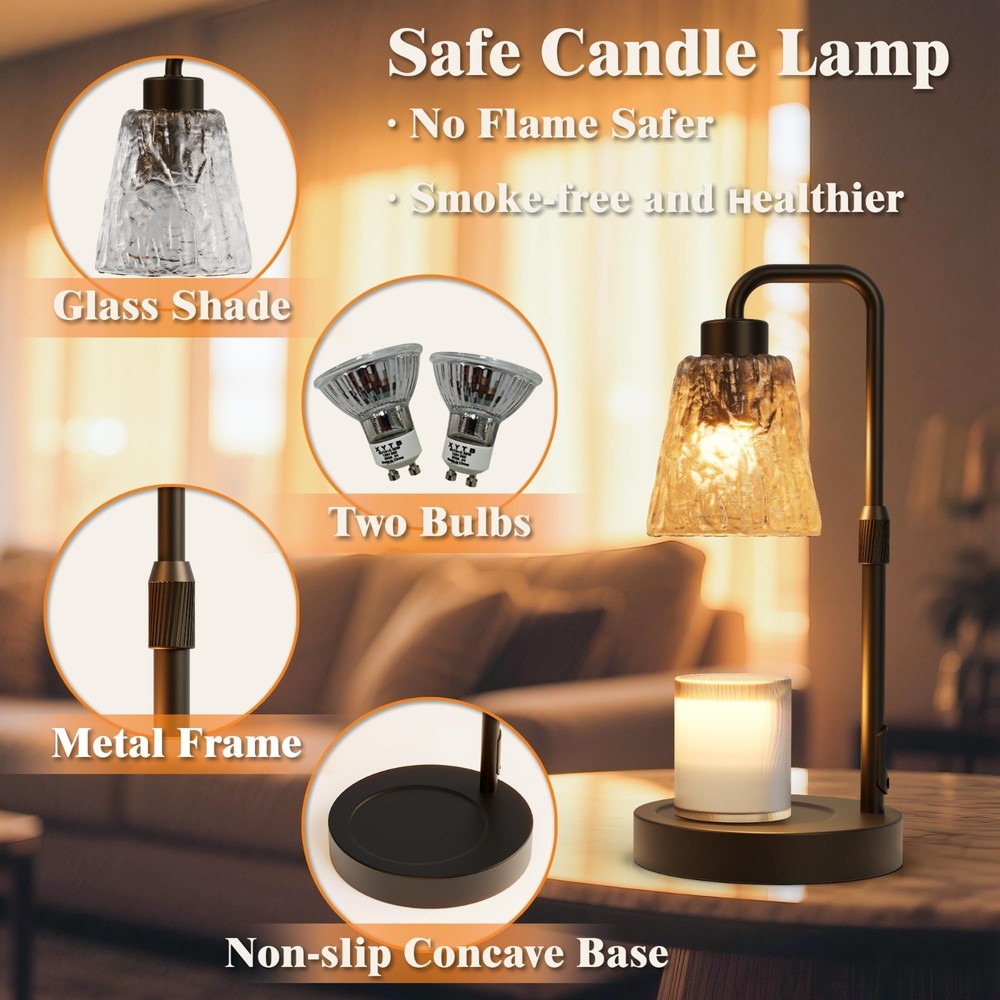 Candle Warmer Lamp with Timer. Foldable and Height adjustable.