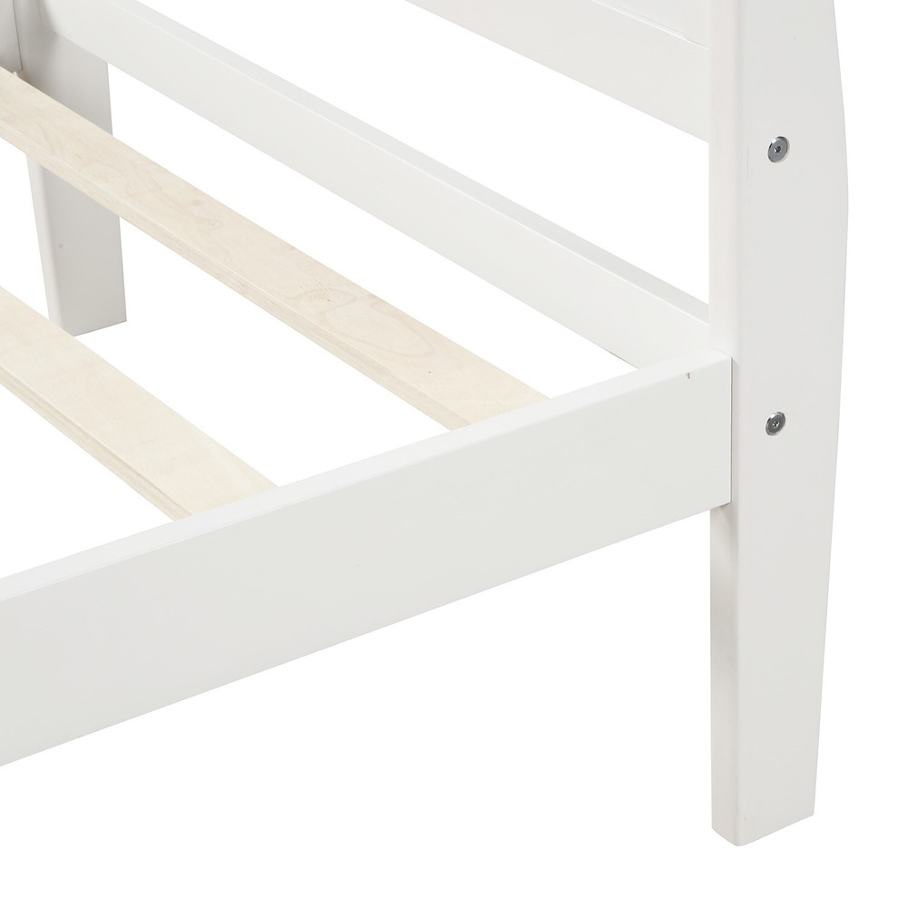 Twin Size Bed Frame Wooden Platform Bed Frame with Headboard and Footboard