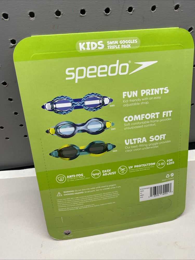 3 Pack Speedo Kids Goggles