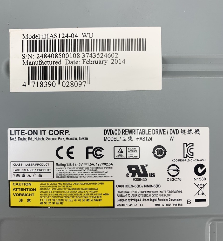 Lite-On iHAS124 DVD/CD Rewritable / DVD Drive