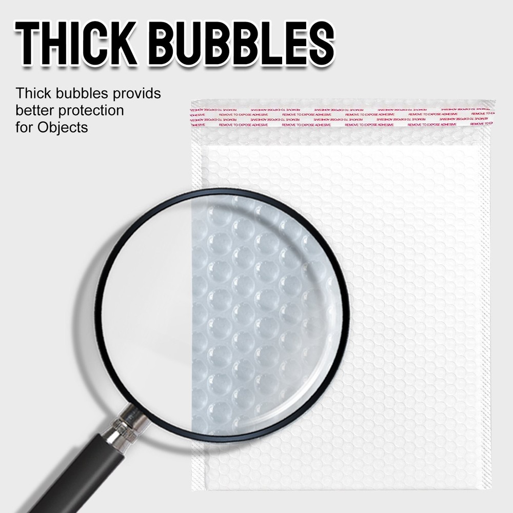 200PC White 7.8" x9.8" Poly Bubble Mailers Padded Envelopes Packaging Bubble Pak
