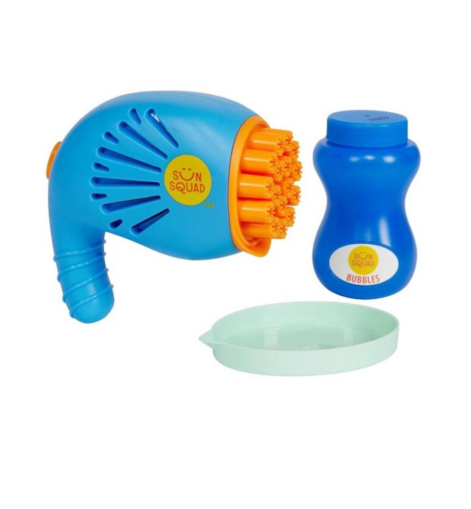 Sun Squad Mini Bubble Blaster Hand Held Blue