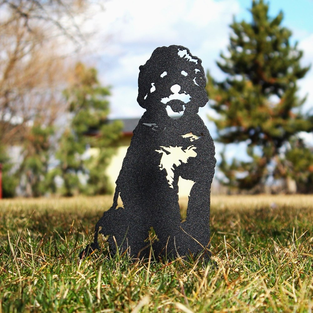 Doodle Black Metal Dog Silhouette