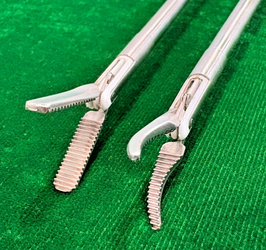 2pc Laparoscopic Bissinger Bipolar Ruby & Maryland Forceps 5mmx330mm with Cable