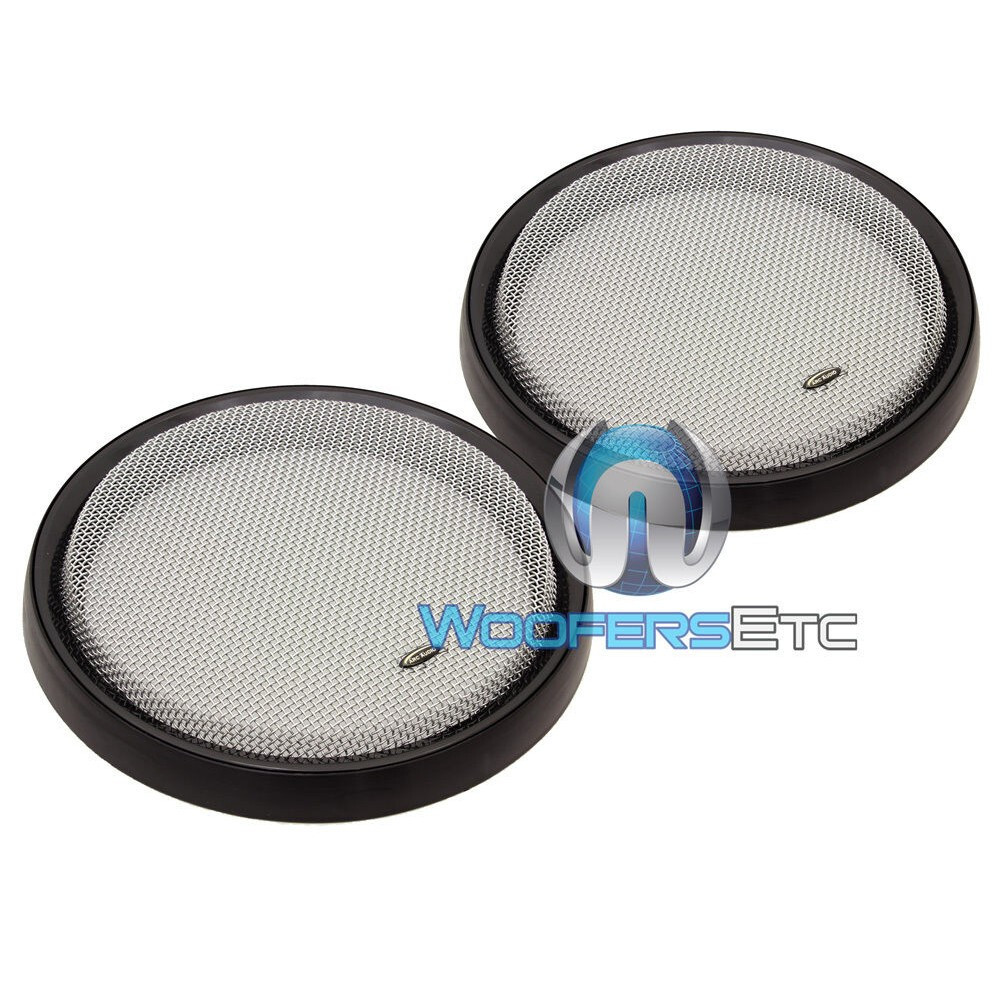 (2) ARC AUDIO 6.5" SPEAKER COMPONENT PROTECTIVE GRILLS COVERS W/EMBLEMS NEW