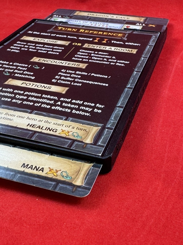 One Deck Dungeon compatible Reference Card/Dungeon Holder