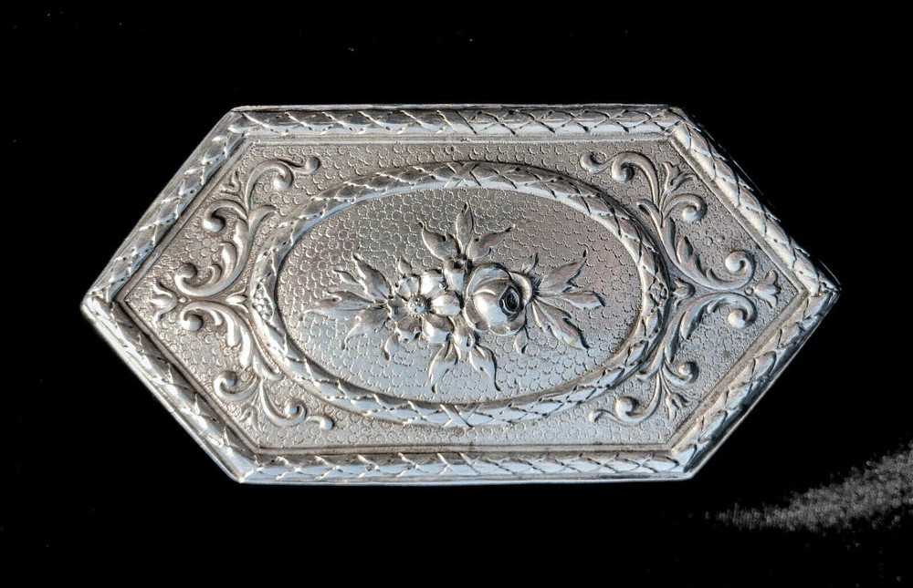 19thc German Hanau Silver Snuff Box, by Neresheimer & Sohne / Gerbruder Glaser