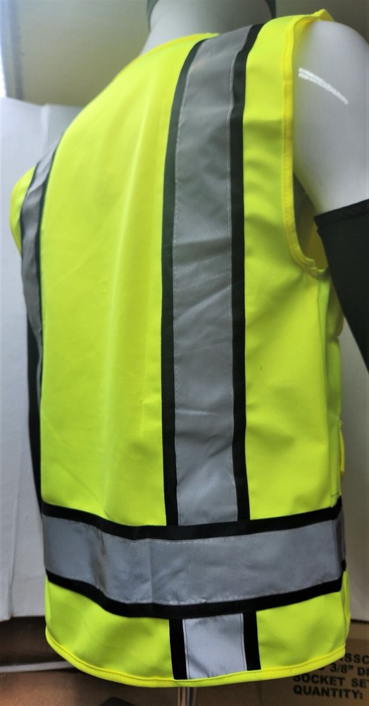 FX HIGH VISIBILITY Surveyor Two Tone Yellow Safety Vest Solid front & back