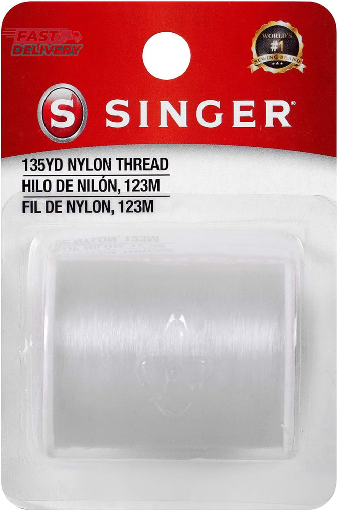 Singer Clear Invisible Nylon Sewing Thread, 135-Yard