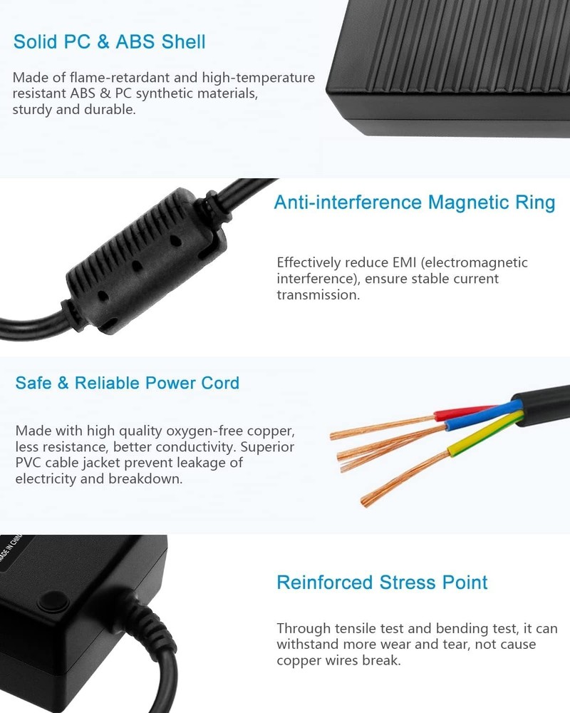 Versatile 24V 5A Power Adapter with Overload Protection - Ideal for LED Lighting