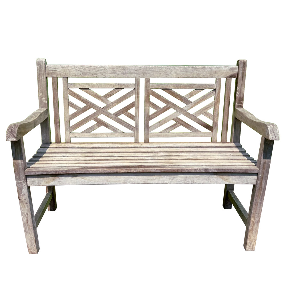 Chippendale Style Teak Bench